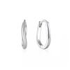 Aretes de Aro Lisos Elegantes Retro Europeos y Americanos de Lujo Accesible Aguja de Plata S925 Metal Estilo Moda Versátiles Aretes Femeninos