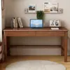 Mesa de madeira maciça com gavetas, mesa de escritório minimalista nórdica, mesa de computador simples para quarto e estudo, mesa de estudo em casa para estudantes