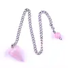 Venta Caliente Europea y Americana Día de la Madre Collar Natural Cónico Colgante Bala Facetada Cristal Prisma Hexagonal Accesorios de Collar