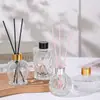 Botella de Vidrio Engrosado Botella de Aroma Moderna Simple Sin Fuego Transparente Estilo Europeo Botella Vacía de Aroma Adornos Pequeños para el Hogar