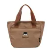 Bolsa de Mano Simple de Gran Capacidad al por Mayor Estilo Coreano Bolsa de Lona Bordada de Niña de Dibujos Animados Bolsa de Almacenamiento para Viajes y Uso Diario