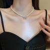 Elegante Laço Simples Versátil Colar de Pérolas de Alta Qualidade Feminino Levemente Luxuoso Corrente para Clavícula de Pérolas Shijia Acessórios