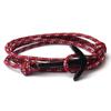 Ebay Aliexpress Más Vendido Libertydave Mismo Estilo Pulsera de Cuerda de Cuero Pirata Ancla Azul Trenzada Estilo Retro