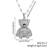 Moxi Joyería Transfronteriza Europea y Americana Lujo Accesible Elegante Lindo Colgante de Oso Cobre Incrustado Zirconio Collar Mujer Moda Ins Versátil