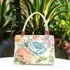 Bolso para Mujer Xishuangbanna Características Étnicas Pavo Real Grande como Flor de Peonía Jacquard Bordado de Doble Cara Hilo de Oro Bolso de Mano para Salir