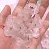 Exportación al por mayor Colgante de Cerradura de Nube Auspiciosa Multicolor Tipo Hielo Ojo de Gato Calcedonia Colgante de Collar Ruyi de Bebé