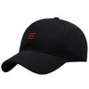 Gorra de béisbol Red Hat pequeña fresca de internet bordado simple tres barras sombrero para el sol estilo callejero al aire libre estilo occidental sombrero de lengua de pato