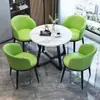 Mesa y Sillas de Negociación de Lujo Ligero para Cafeterías y Tiendas de Té con Leche, Mesas de Ocio para Recibir Invitados, Mesas Redondas Pequeñas Convenientes para Recepción y Oficina