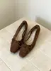 Primer Encuentro Temporada Retro Francés Ante Zapatos Planos con Lazo para Viaje Diario para Mujer Otoño 2026 Nuevos Mocasines Mary Jane