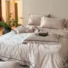Sencillo de Lujo Set de Cuatro Piezas Jacquard 100% Algodón Ropa de Dormir Cubreduvet de Algodón Puro Sábana Juego de Tres Piezas para Dormitorio Ropa de Cama