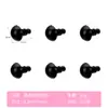 Olhos de Boneca com Rosca Redonda Olhos de Feijão Preto Inteiros Olhos de Boneca Animal Boneco Brinquedo DIY Acessórios de Olho de Plástico