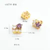 Folheado a ouro 18K14K, forte retenção de cor, cravejado com zircônia colorida, gato, caranguejo, estrela, espaçadores, pingente, acessórios para joias DIY