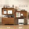 Combinação de Estante de Armazenamento Estilo Medieval Bauhaus Gabinete Lateral para Uso Doméstico na Sala de Estar ao Lado do Sofá, Gabinete de Armazenamento de Exposição Aberta Multicamadas