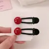 Um Par de Presilhas de Cabelo Vermelhas em Formato de Coração Retrô, Novas Presilhas para Franja, Elegantes Presilhas Bico de Pato para Cabelos Quebrados, Acessório de Cabeça de Piranha de Alta Qualidade