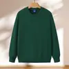 Moletom 100% Algodão Estampa Personalizada Logo Roupa de Trabalho Inverno Masculina Catering Forrado com Fleece Gola Redonda Preta Camisa Cultural Roupa de Trabalho