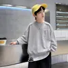 Ropa para niños, sudadera para niños, nueva colección de otoño 2026, top de manga larga para niños mayores, capa base elegante y moderna