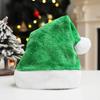 Chapéus de Natal Curtos de Pelúcia Personalizados Transfronteiriços para Adultos em Vermelho, Verde, Rosa, Azul, Preto, Roxo com Logo