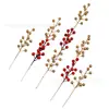 12 Frutos de Acebo 12 Frutos Dorados Hoja de Abanico Dorada Hoja de Ginkgo Fruta Roja Cubo de la Fortuna de Año Nuevo Arreglo Floral Eucalipto de Simulación