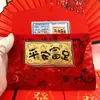 Shuibei Oro Puro 999 Billete de Oro Sobre Rojo Lingote de Oro Lámina de Oro Feliz Cumpleaños Recuerdo Evento Empresa Regalo de Negocio