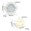 Série Comida Forma de Pinça Urso de Desenho Animado Rolo Suíço DIY Gatinho Fofo e Coelho Forma de Pinça de Silicone