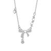 Nuevo Collar de Lazo de Amor de Plata Esterlina S925 para Mujer, Exquisita Moda Femenina, Colgante de Corazón Dulce y Elegante, Cadena para Clavícula