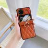 Capa para Celular Vivo Xflip com Suporte de Anel, Padrão de Diamante, Capa de Couro Xiaomi Mixflip com 80% de Desconto, Capa Rígida Zflip8