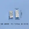 Accesorios de Joyería de Plata Pura 999 Espaciador de Circonita Pulsera DIY Hecha a Mano Collar Espaciador de Rueda Cuentas Anillo para Correr Bandeja de Florera Cintura Pequeña