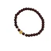 Pulseira Moeda de Prata Esterlina S925 com Granada Natural para Mulheres, Design de Nicho, Simples e Auspiciosa, Joia de Ano de Nascimento