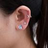 Moderna Versátil Juego de Pendientes, Mini Sencillos Pendientes de Acero Inoxidable con Chapado en Oro de 18 Quilates para Mujer, Pendientes Pequeños de Acero Inoxidable