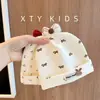 Gorro Fetal de Algodón Puro para Recién Nacidos, Gorro de Bebé Delgado Estilo Primavera y Otoño, Moño de Puntos, Gorro Sin Costuras para Protección de la Cabeza del Bebé y Fontanela