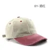 Chapéu Cruzado Feminino Japonês Retrô Color Block Lavado Desgastado Bico de Pato Chapéu de Sol para Esportes ao Ar Livre Viagem Proteção Solar Boné de Beisebol