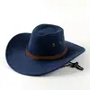 Sombrero de vaquero retro americano, fedora para hombre, sombrero de jazz para proteger del sol, sombrero de ala ancha de verano británico para protección solar, sombrero de caballero para mujer
