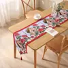 [camino de mesa jacquard teñido en hilo] nuevo camino de mesa de primavera mariposa flor mantel de lujo ligero estilo fresco pequeño algodón y lino