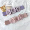 Cinturón Floral 3D para Mujer, Accesorio Decorativo para Vestidos, Nueva Moda Verano 2025 Elástico Rosa Dopamina Cinturón Ancho para la Cintura