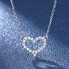 Colar Feminino Prata de Lei S925 Amor Simples Exquisito Mini Fresco para Esposa e Namorada Dia dos Namorados Presente de Aniversário