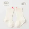 Calcetines para Bebé para Primavera, Otoño e Invierno, Puños Sueltos Versátiles para Recién Nacidos de 0 a 3 Meses, No Aprietan las Piernas, Calcetines de Tubo Medio con Dibujos para Bebés y Niños Pequeños
