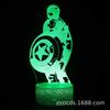 Luminária de Mesa 3D Colorida Touch Cruzada Dedicada Marvel Vingadores Guardiões da Galáxia Lâmpada Presente Criativo