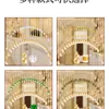 Cortina de cuentas de calabaza de cristal de moda para puerta de dormitorio, mampara, entrada, pasillo, balcón, baño, cortina colgante para sala de estar sin taladro
