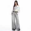 Otoño 2026 Nueva Moda Artesanía Pesada Estilo Chica Popular Pantalones de Pierna Ancha Tendencia de Moda Pantalones de Pierna Recta Jeans para Mujer Yichun