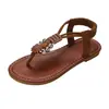 Zapatos de Playa Banda Elástica Deseo Estilo Étnico Niños Bohemio Estilo Nuevo Con Cuentas Exportación Chanclas Planas Sandalias