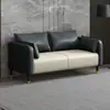 Sofá Pequeño para Apartamento Pequeño de Tejido Técnico Estilo Italiano Sin Lavado, Sofá de Cuero Sencillo para Sala de Estar de Alquiler, Sofá Pequeño de Dos y Tres Plazas