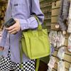 Nova bolsa tote portátil estilo ins japonês lona para carregar na mão bolsa para marmita feminina versátil bolsa de ombro