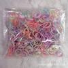 Bandas de Colores Desechables Transfronterizas para el Cabello de Niños, Gomas para el Cabello Empaquetadas en Bolsa de TPU que No Dañan el Cabello, Accesorios para el Cabello