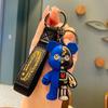 Personalidade criativa semi-anatômica mecânico urso chaveiro pequeno pingente casal cartoon carro chaveiro pingente atacado