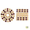 Juego de 10 Piezas de Manteles Individuales, Tapetes Aislantes de Calor, Tapetes Antiescaldado para Mesa de Comedor, Posavasos, Tapetes para Ollas, Tapetes de Bambú, Manteles Domésticos para Comedor, Tapetes para Tazones