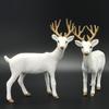 Simulación Ciervo Sika Hogar Pequeños Adornos Peluche Ciervo Blanco Ciervo de Navidad Muñeco Modelo Animal Alce Decoraciones Festivas