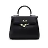 Bolso Estilo Nuevo Cuero Genuino Alta Calidad Bolso Kelly Primera Capa Piel de Vaca Gama Alta Gran Capacidad Portátil Bolso de Hombro Cruzado