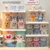 Caja de Exhibición Labubu Bubble Mart Muñeca Llorando Labubu Colgante de Vinilo Almacenamiento Caja a Prueba de Polvo Hecho a Mano Oficina Espejo Cruzado