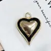 Nuevo colgante de corazón de comercio exterior transfronterizo, colgante de corazón con forma de durazno y esmalte colorido, colgante de corazón de gran tamaño de moda