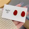 Pendientes Geométricos Borgoña Estilo Retro Hong Kong, Pendientes de Diseño Nicho Estilo Francés, Accesorios para Orejas Ligeros y de Lujo a la Moda